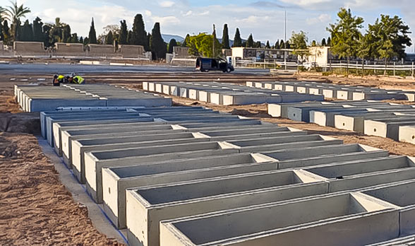 construcción modular tumbas prefabricadas